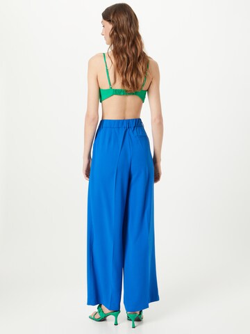 co'couture Wide leg Pleated Pants in Blue