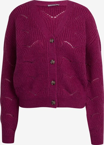 Orsay Knit Cardigan in Purple: front