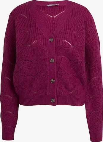 Orsay Knit Cardigan in Purple: front