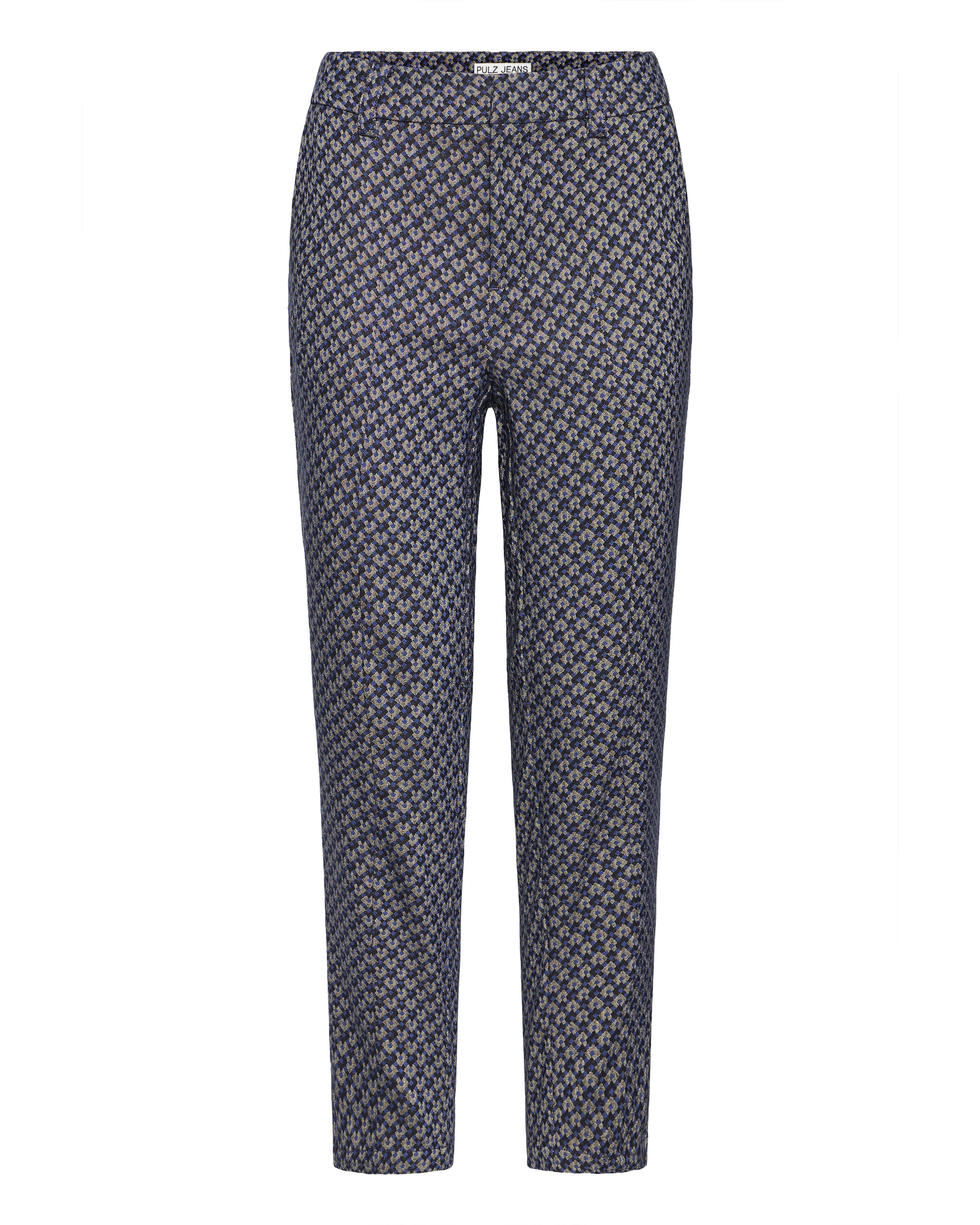 Pulz Pleated Pants 'PZCally' in Blue: front