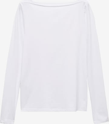 MANGO Shirt 'SACO' in Wit: voorkant