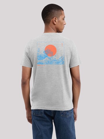 F4NT4STIC Shirt 'Kanagawa Welle Japan' in Grey: front