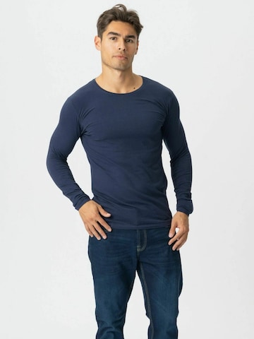 Chemise ' Long-sleeved ' TEESHOPPEN en bleu : devant