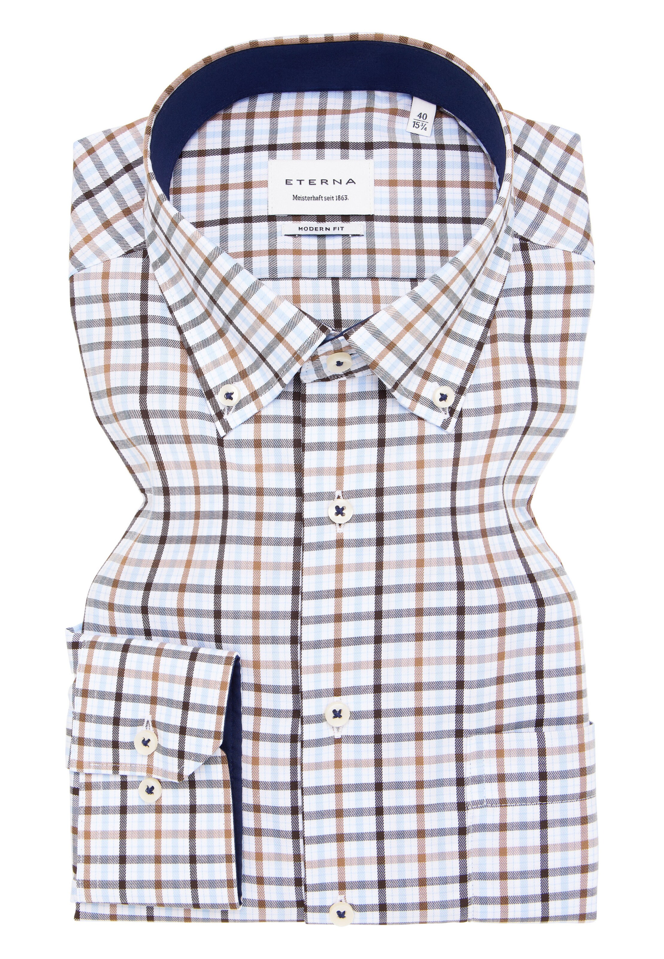 ETERNA Regular Fit Hemd in Weiß