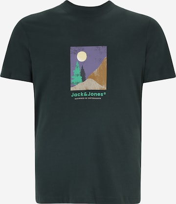 Jack & Jones Plus Тениска 'SILVERLAKE' в зелено: отпред