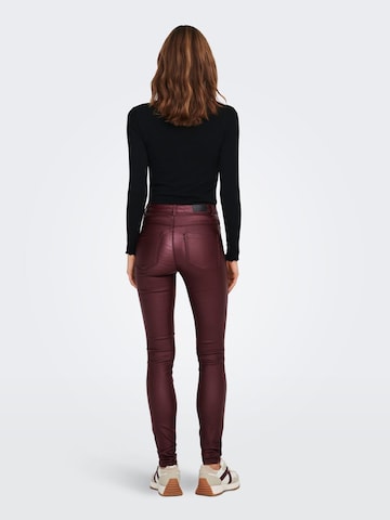 Skinny Pantalon 'Rojal' ONLY en rouge