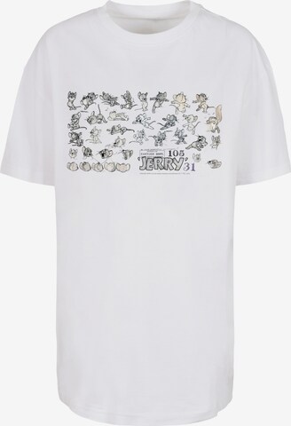 F4NT4STIC Shirt 'Tom And Jerry Cartoon Dept Jerry' in White: front