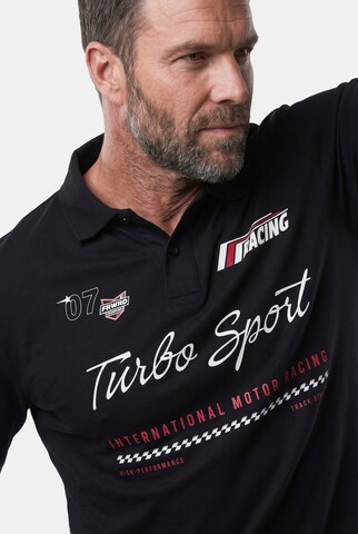 Men Plus Poloshirt in Schwarz