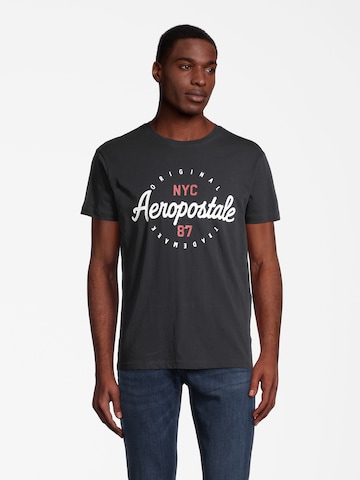 T-Shirt AÉROPOSTALE en noir : devant