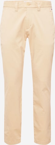 Coupe slim Pantalon chino 'AUSTIN' Tommy Jeans en beige : devant