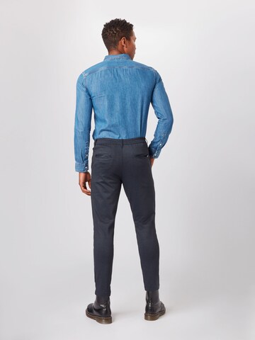 Kronstadt Slim fit Pleat-front trousers in Blue