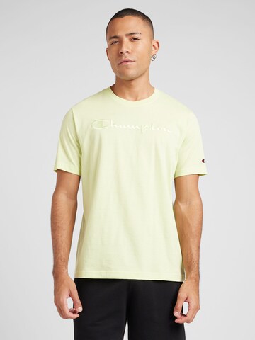 Maglietta di Champion Authentic Athletic Apparel in giallo: frontale