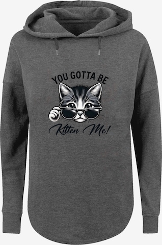 Sweat-shirt 'Kätzchen You Gotta Be Kitten Me!' F4NT4STIC en gris : devant