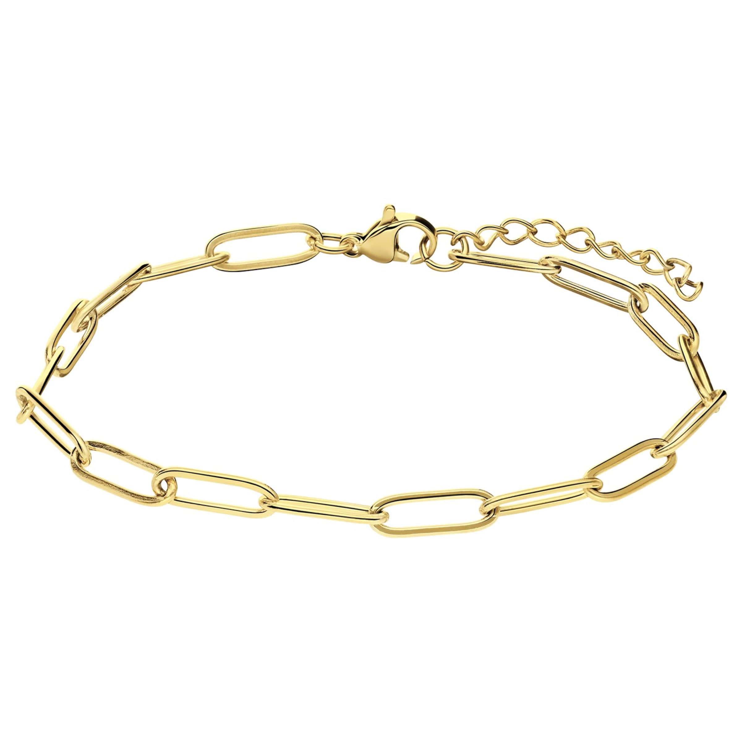 Lucardi Bracelet 'Glitzerndes Basic' in Gold: front
