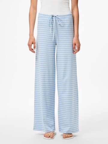 PIECES Wide leg Broek 'PCMonique' in Blauw: voorkant