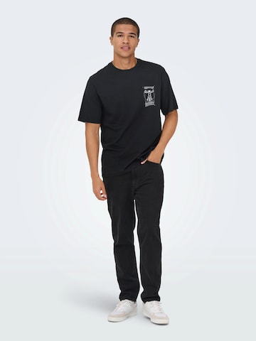 Only & Sons Tričko 'ONSMONALISA' - Čierna