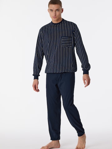 SCHIESSER Long Pajamas ' Comfort Nightwear ' in Blue: front