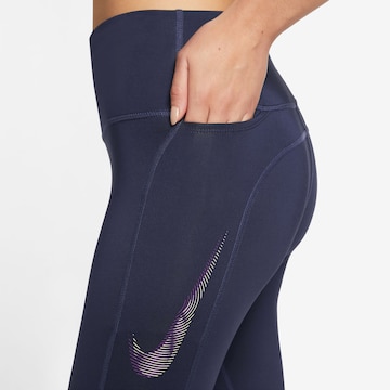 NIKE Skinny Sporthose in Blau