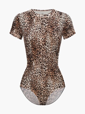 cfab (formerly creamy fabrics) Bodysuit in Brown: front