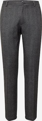 BOSS Black Regular Pleated Pants 'Kane' in Grey: front