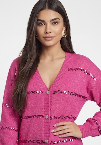 Manteau en tricot 'Festive' faina en rose