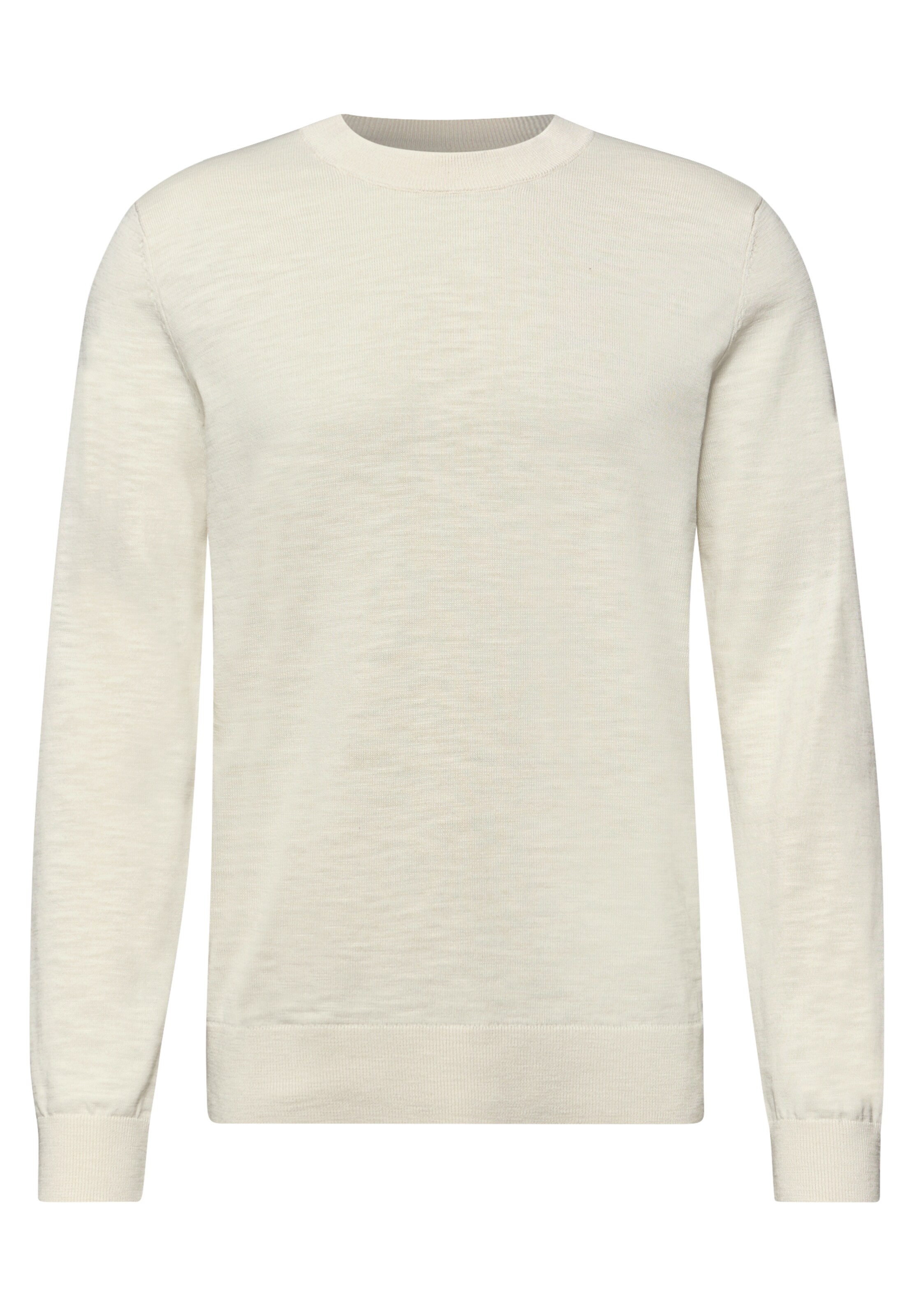 Street One MEN Pullover in Beige: Vorderseite