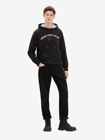 TOM TAILOR DENIM Sweatshirt in Schwarz