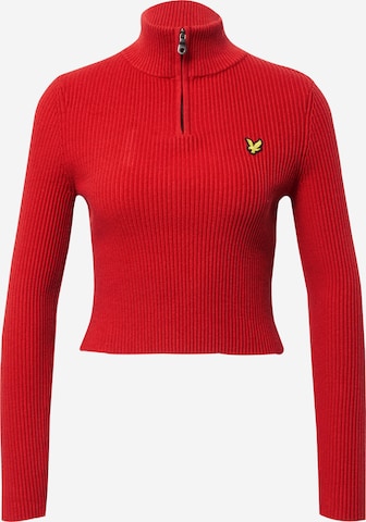 Pulover de la Lyle & Scott pe roșu: față