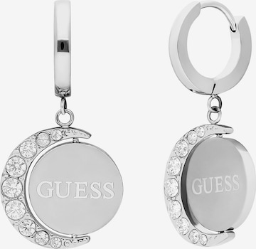 Boucles d'oreilles 'Moon Phases' GUESS en argent : devant