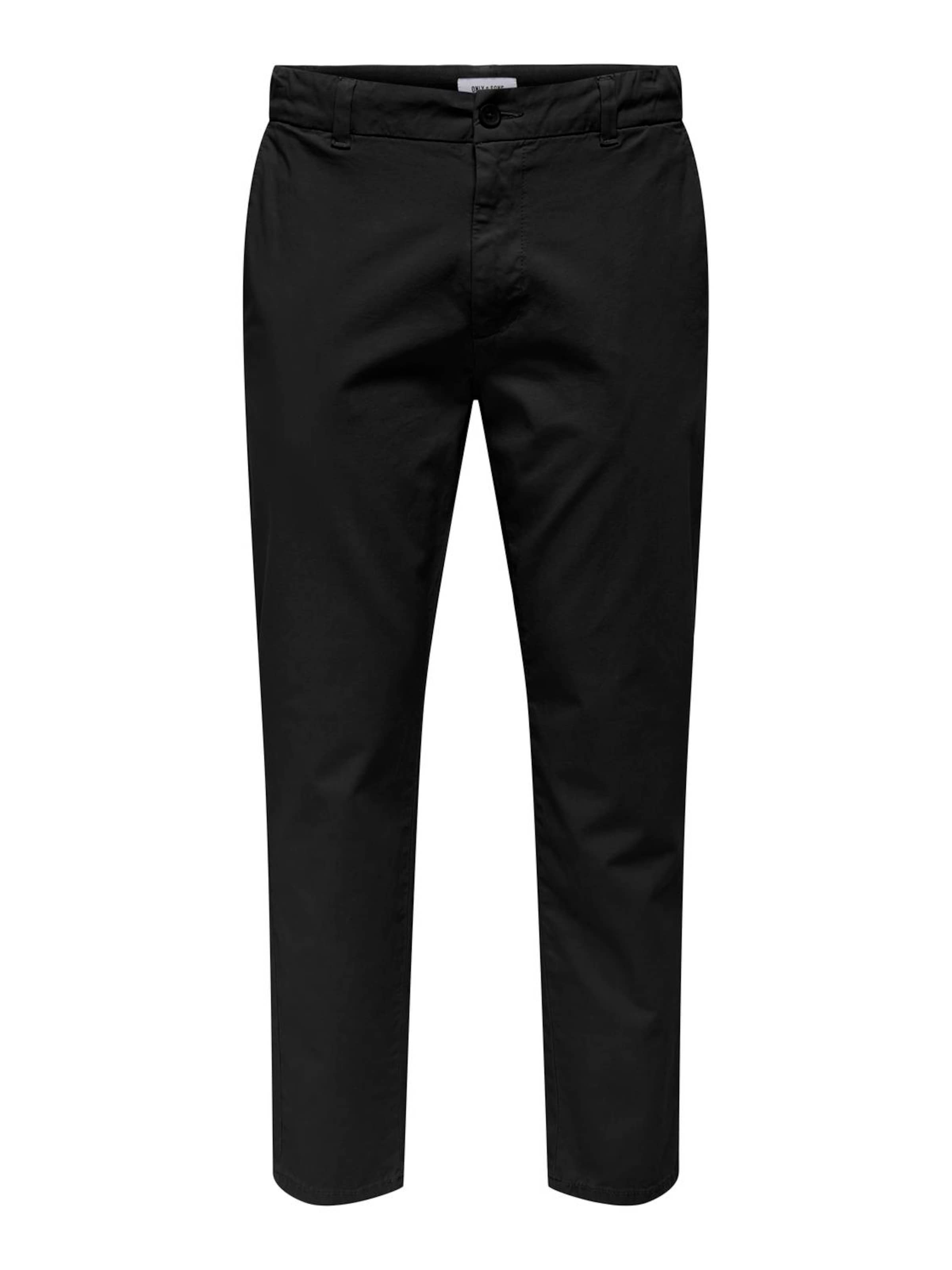 Only & Sons regular Παντελόνι τσίνο 'ONSFree' σε μαύρο: μπροστά