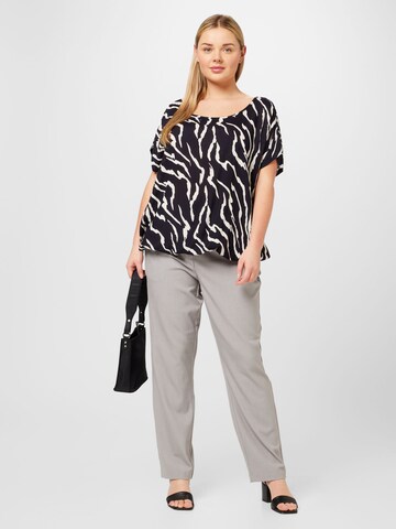 KAFFE CURVE Blouse 'Sonna Stanley' in Zwart