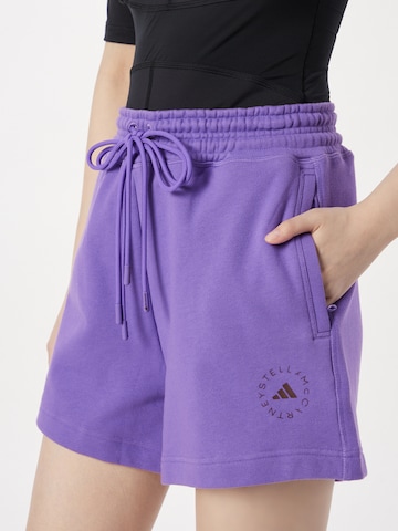 ADIDAS BY STELLA MCCARTNEY Lużny krój Spodnie sportowe 'Truecasuals Terry' w kolorze fioletowy