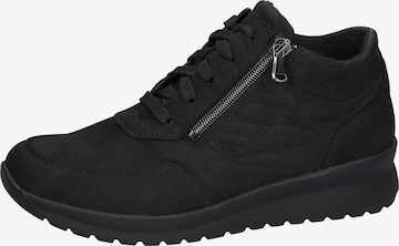 WALDLÄUFER High-Top Sneakers in Black: front