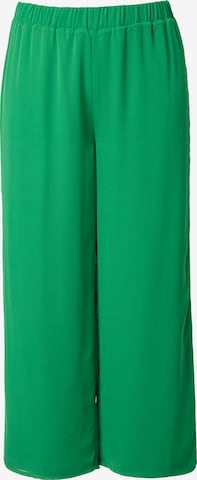 Ulla Popken Wide Leg Hose in Grün: Vorderseite