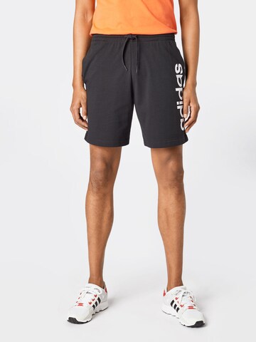 juoda ADIDAS SPORTSWEAR Standartinis Sportinės kelnės 'Aeroready Essentials Linear Logo': priekis