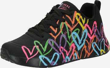 Sneaker bassa 'UNO LITE' di SKECHERS in nero: frontale