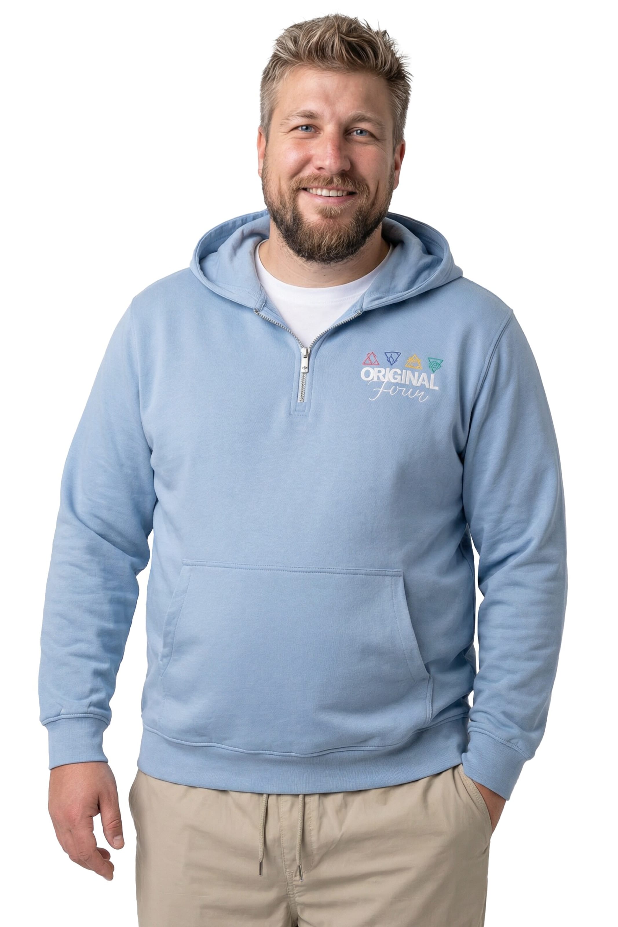 Men Plus Sweatshirt in Blau