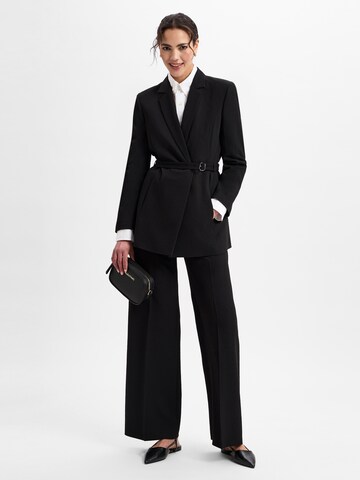 HUGO Wide Leg Hose 'Hasene ' in Schwarz