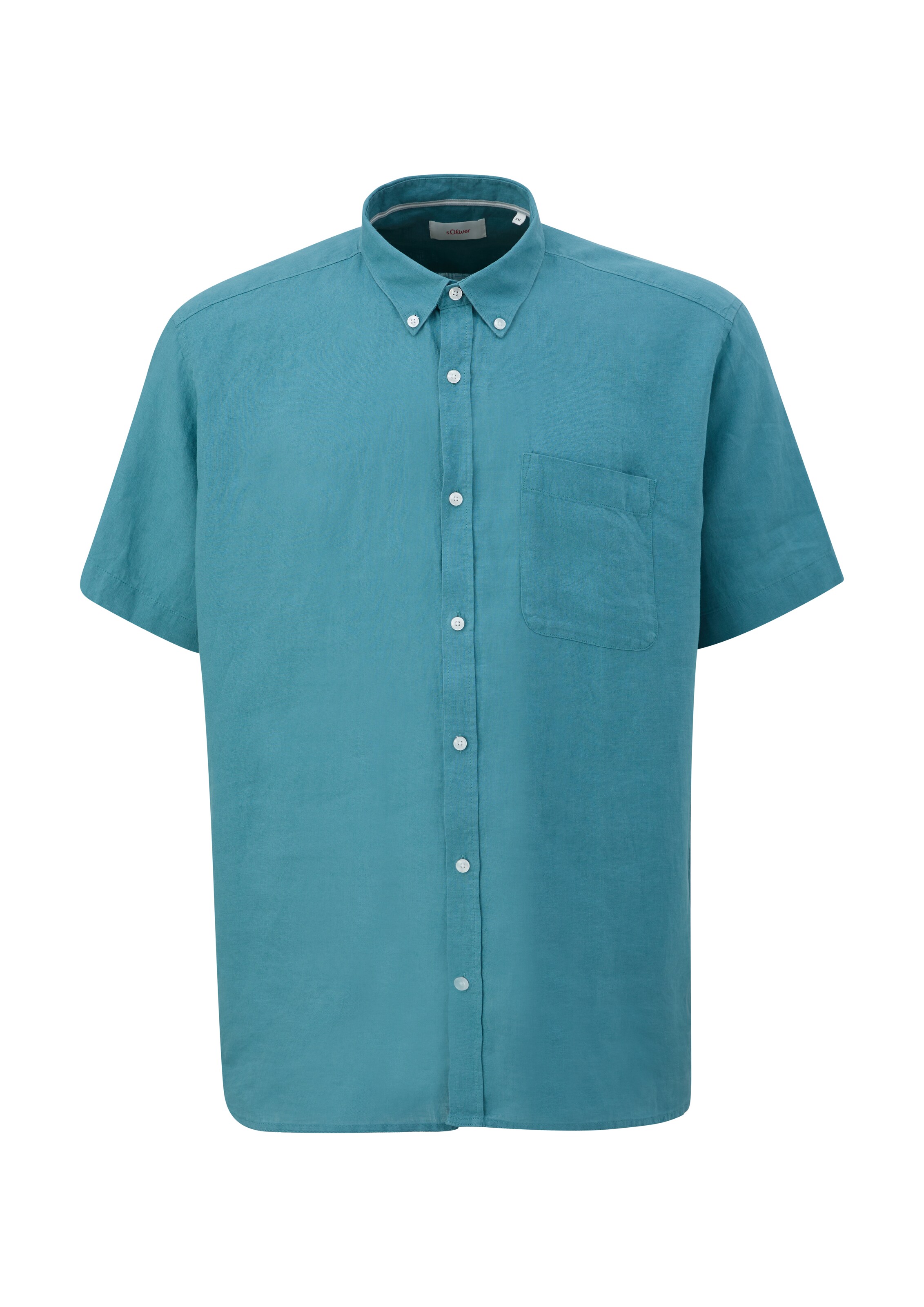 s.Oliver Men Big Sizes Regular Fit Hemd in Grün: Vorderseite