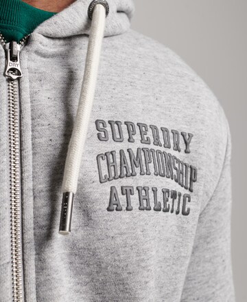 Superdry Sweatjacke 'Gym Athletic' in Grau