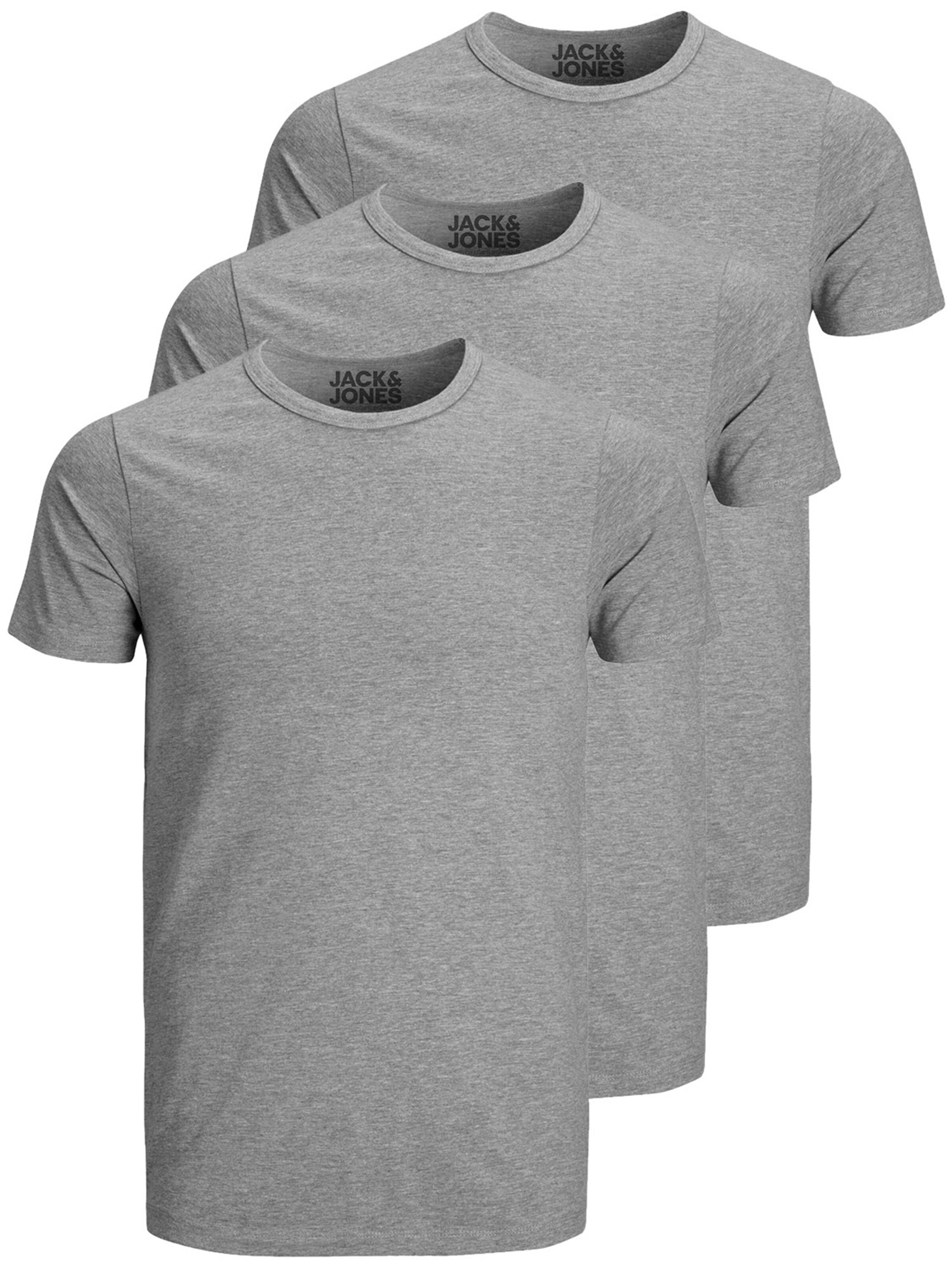 JACK & JONES Shirt 'JJO-Neck' in Grey: front