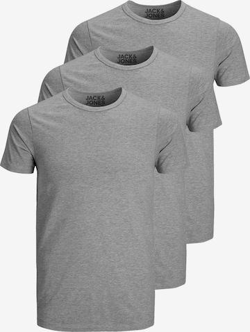 JACK & JONES T-Shirt 'JJO-Neck' in Grau: Vorderseite