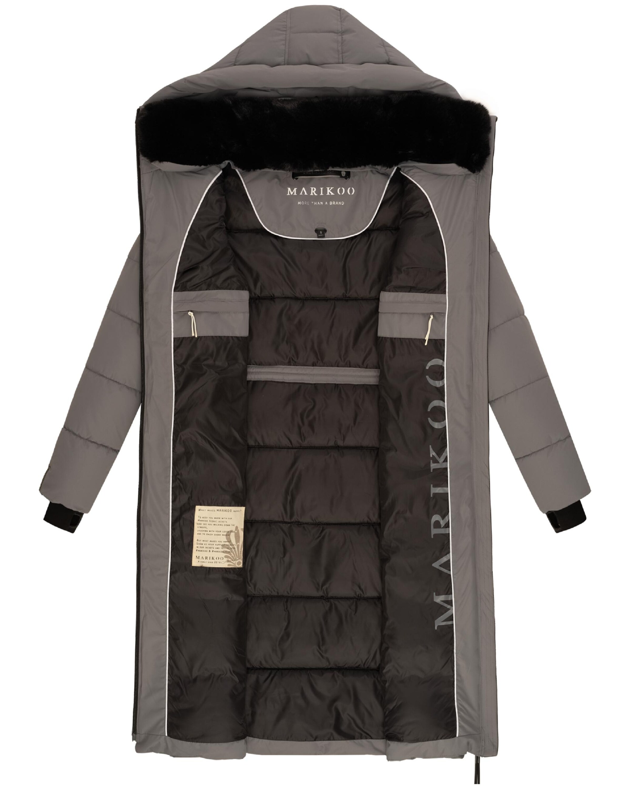 MARIKOO Winter coat 'Zuraraa XVI' in Grey