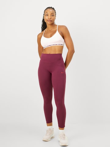 NIKE Skinny Sporthose 'One' in Rot