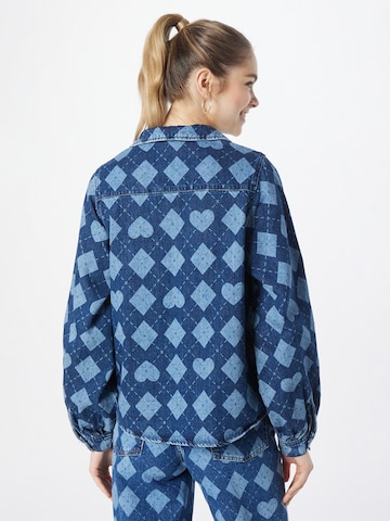 Monki Between-season jacket in Blue