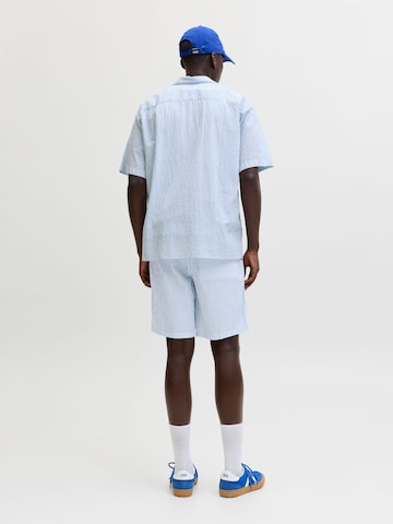 JACK & JONES Comfort Fit Skjorte 'Hawaii' i blå