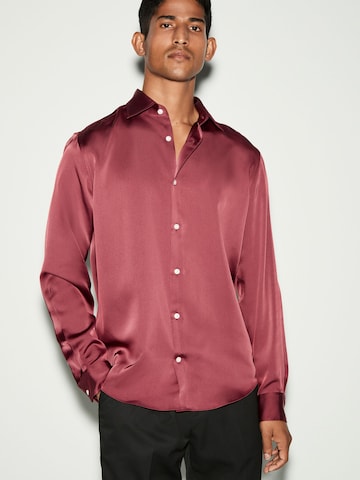 Next Regular fit Zakelijk overhemd 'Edit' in Rood: voorkant