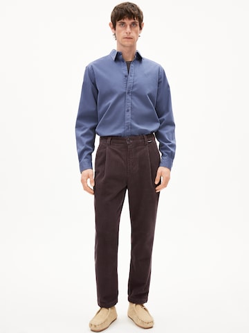 ARMEDANGELS Comfort fit Button Up Shirt 'GIAALO' in Blue