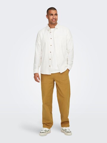 Only & Sons Slim fit Overhemd 'ONSGUDMUND' in Wit