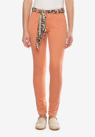 Le Temps Des Cerises Slimfit Hose in Orange: predná strana